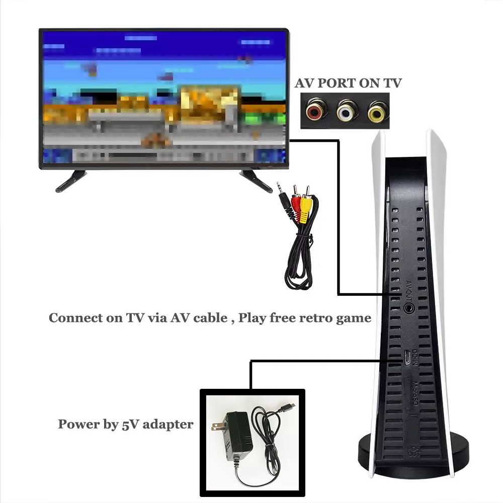 Consola de Jocuri Video DS5, 200 jocuri incluse, Super 8 BIT Game [2]