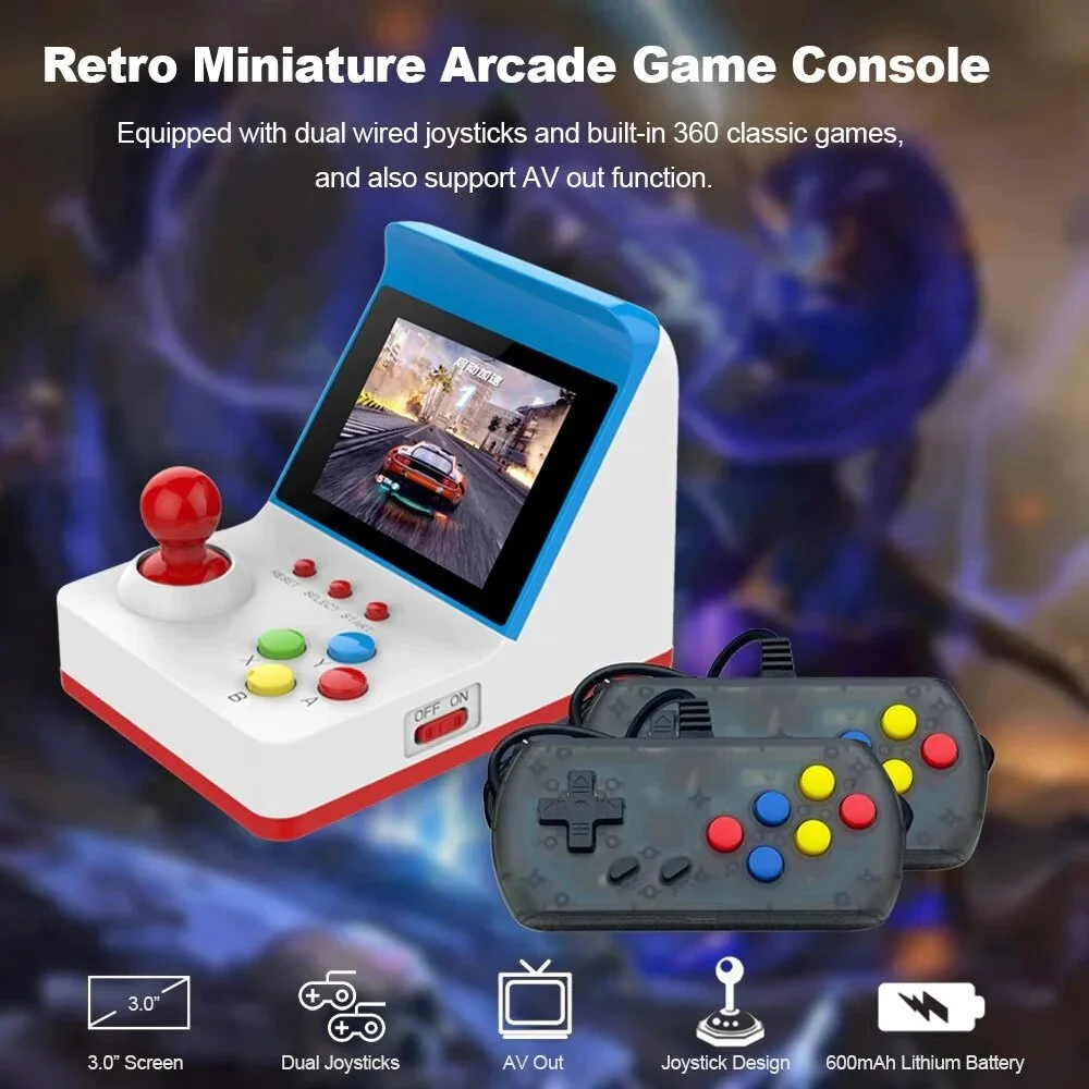 Consola Jocuri Arcade Retro 360 jocuri, 2 joystick-uri [2]