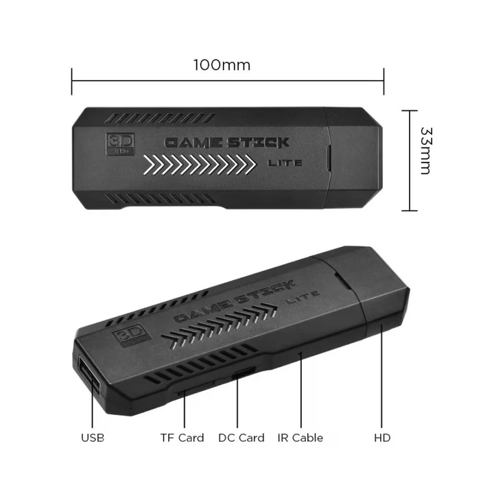 Consola Jocuri Video Stick cu 30.000 Jocuri, 2 Joystick-uri, Iesire 4K [5]