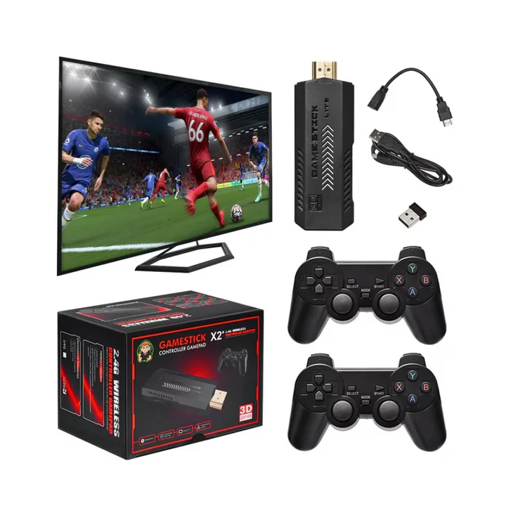 Consola Jocuri Video Stick cu 30.000 Jocuri, 2 Joystick-uri, Iesire 4K [2]