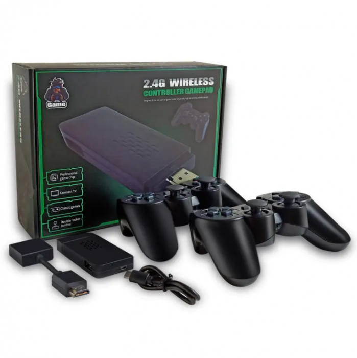 Consola mini jocuri retro Full HD, 2 controllere wireless 2.4G, HDMI, 3500 jocuri incluse [2]