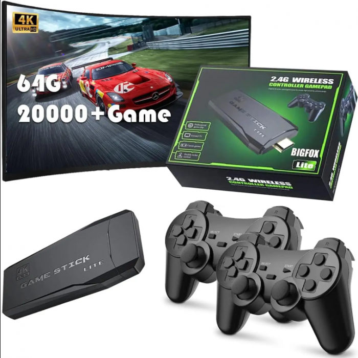 Consola mini jocuri retro Full HD, 2 controllere wireless 2.4G, HDMI, 3500 jocuri incluse [8]