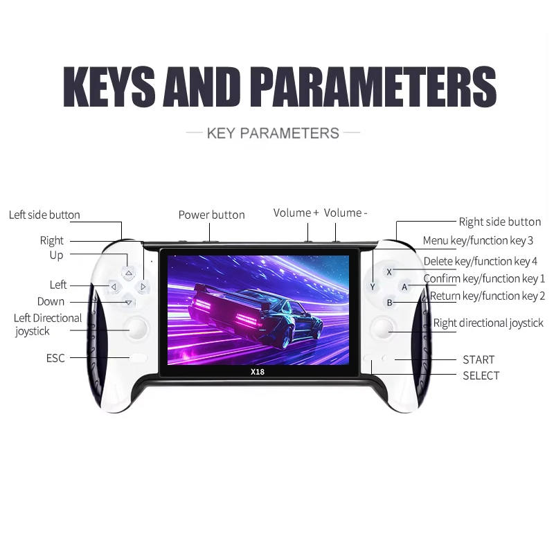 Consola Portabila cu 10.000 de Jocuri tip Retro, 9 emulatoare, Ecran 4.3 inch, 2500 mAh [6]