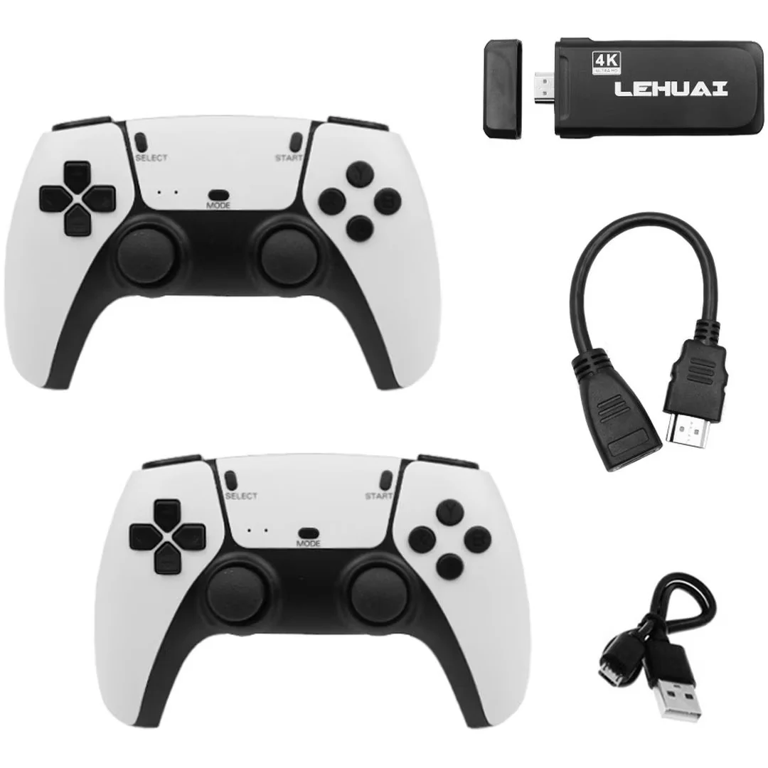 Consola tip stick cu Jocuri Retro, 20.000 de Jocuri Video, 9 emulatoare, 64 GB, 2 Controllere Wireless, 4K Ultra Game [6]