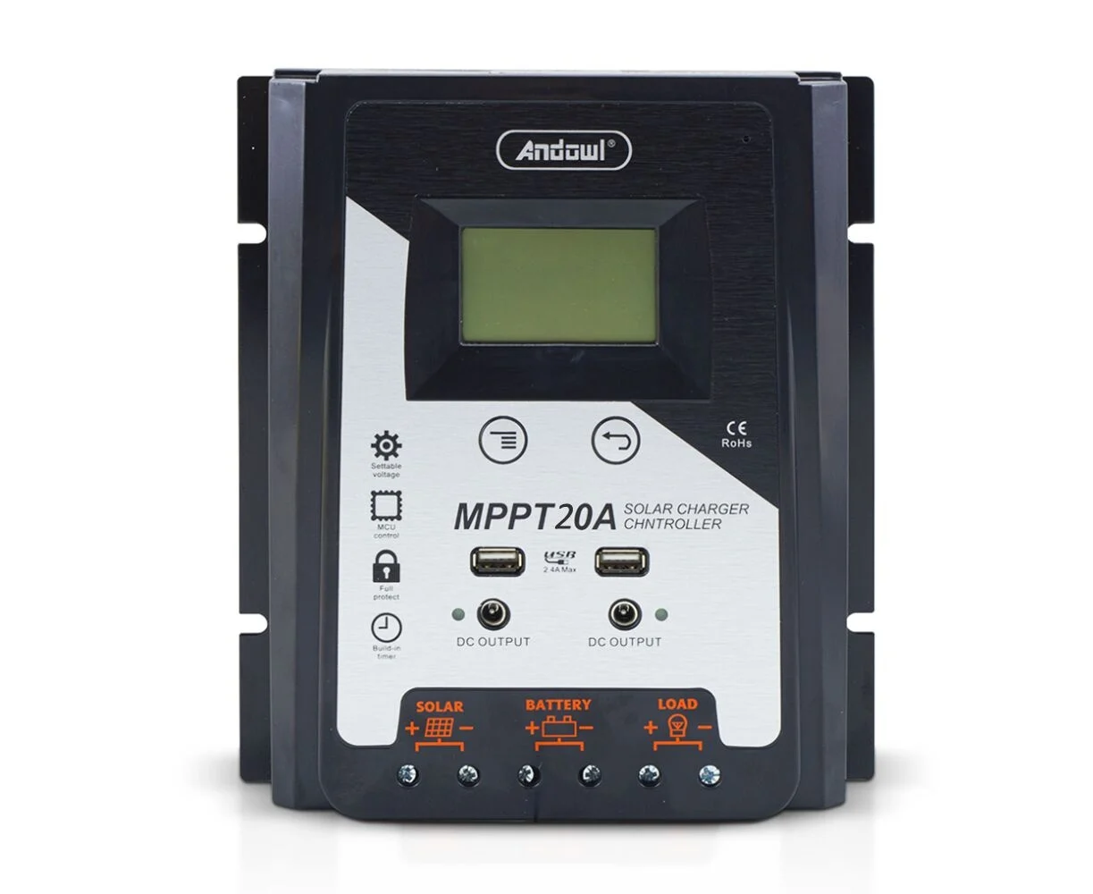 Controller tensiune panou solar Andowl MPPT20A, 12/24V, afisaj LCD, MPPT 20A [1]
