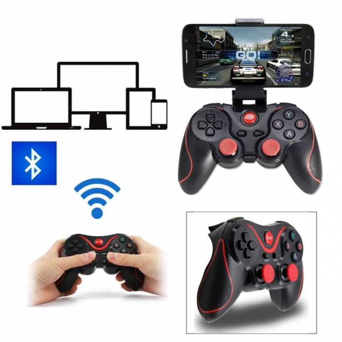 Controller wireless cu suport telefon, Gamepad, Android-IOS, PS3, Windows [2]