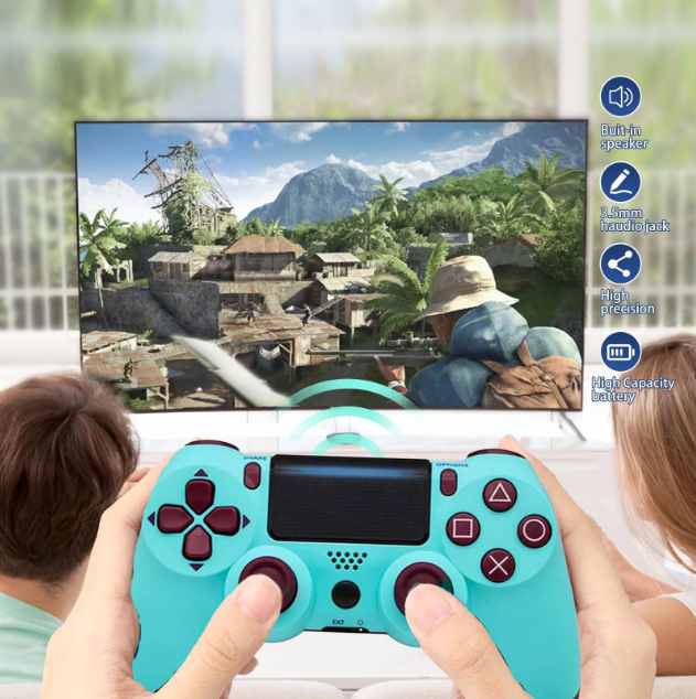 Controller Wireless Compatibil PS4 / PS4 Slim / PS4 Pro / PC, Vibratii Duale, Touchpad, Senzor 6 Axe, Design Ergonomic [3]