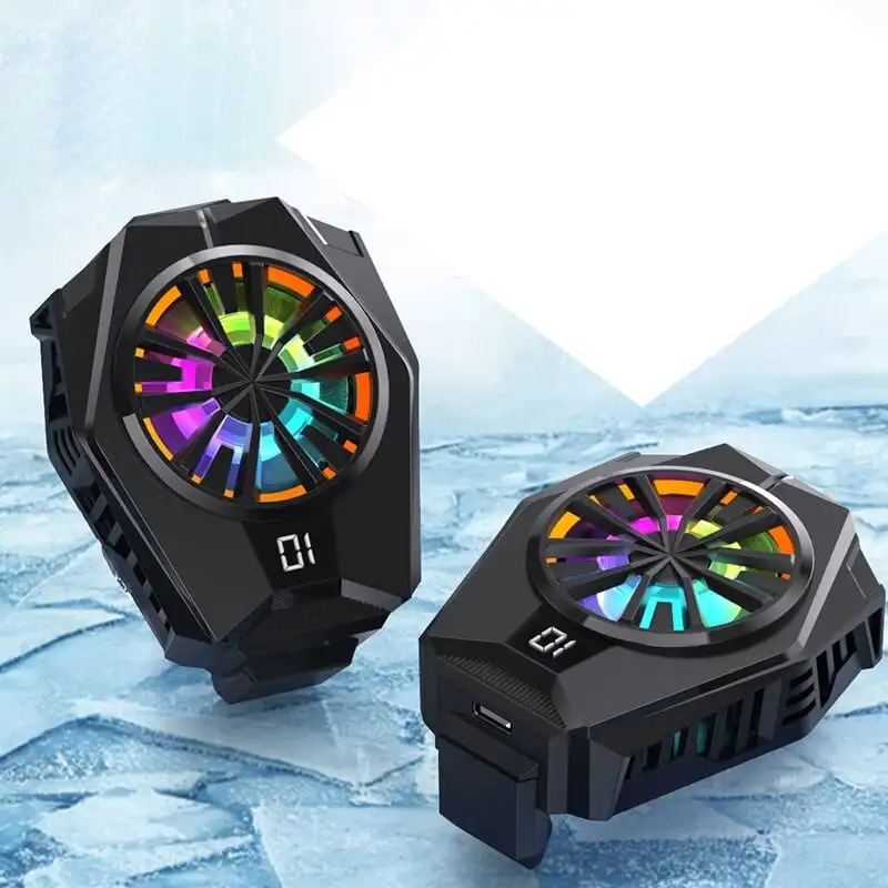 Cooler cu suport pentru telefon CL8, afisaj digital, LED [7]