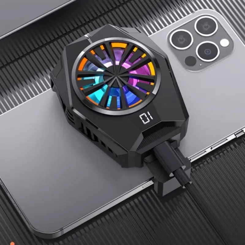 Cooler cu suport pentru telefon CL8, afisaj digital, LED [4]