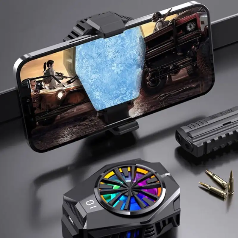 Cooler cu suport pentru telefon CL8, afisaj digital, LED [2]