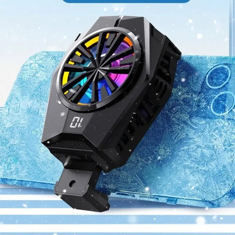 Cooler cu suport pentru telefon CL8, afisaj digital, LED [5]