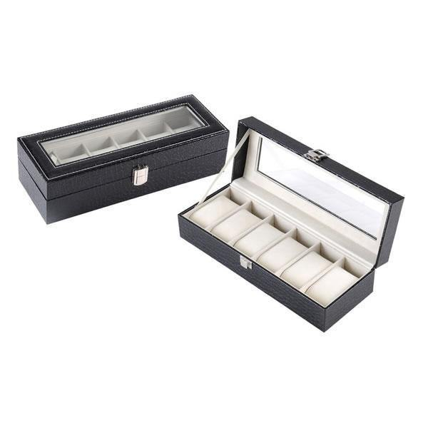 Cutie Premium depozitare 6 ceasuri, Material piele ecologica [5]