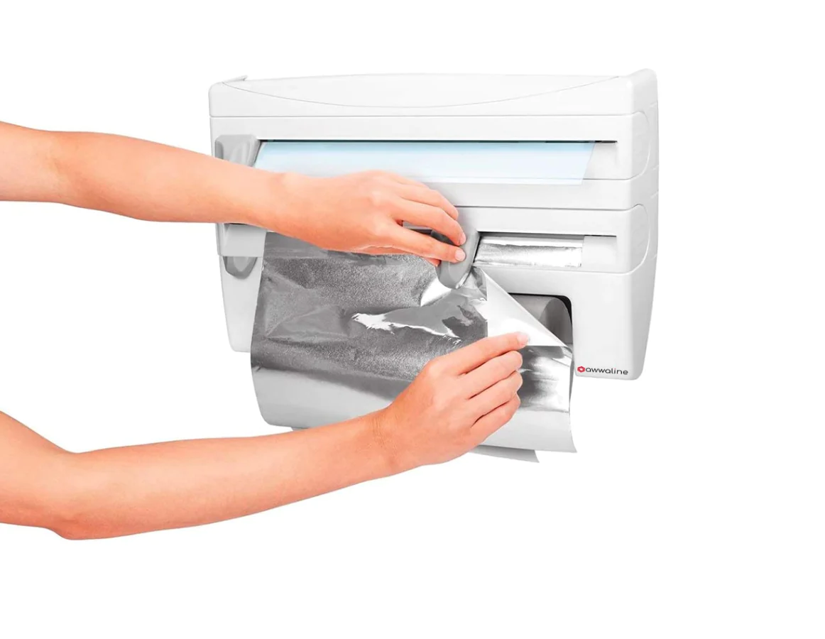 Dispenser de bucatarie 4 in 1 pentru folie alimentara, rola de hartie, folie de aluminiu [2]