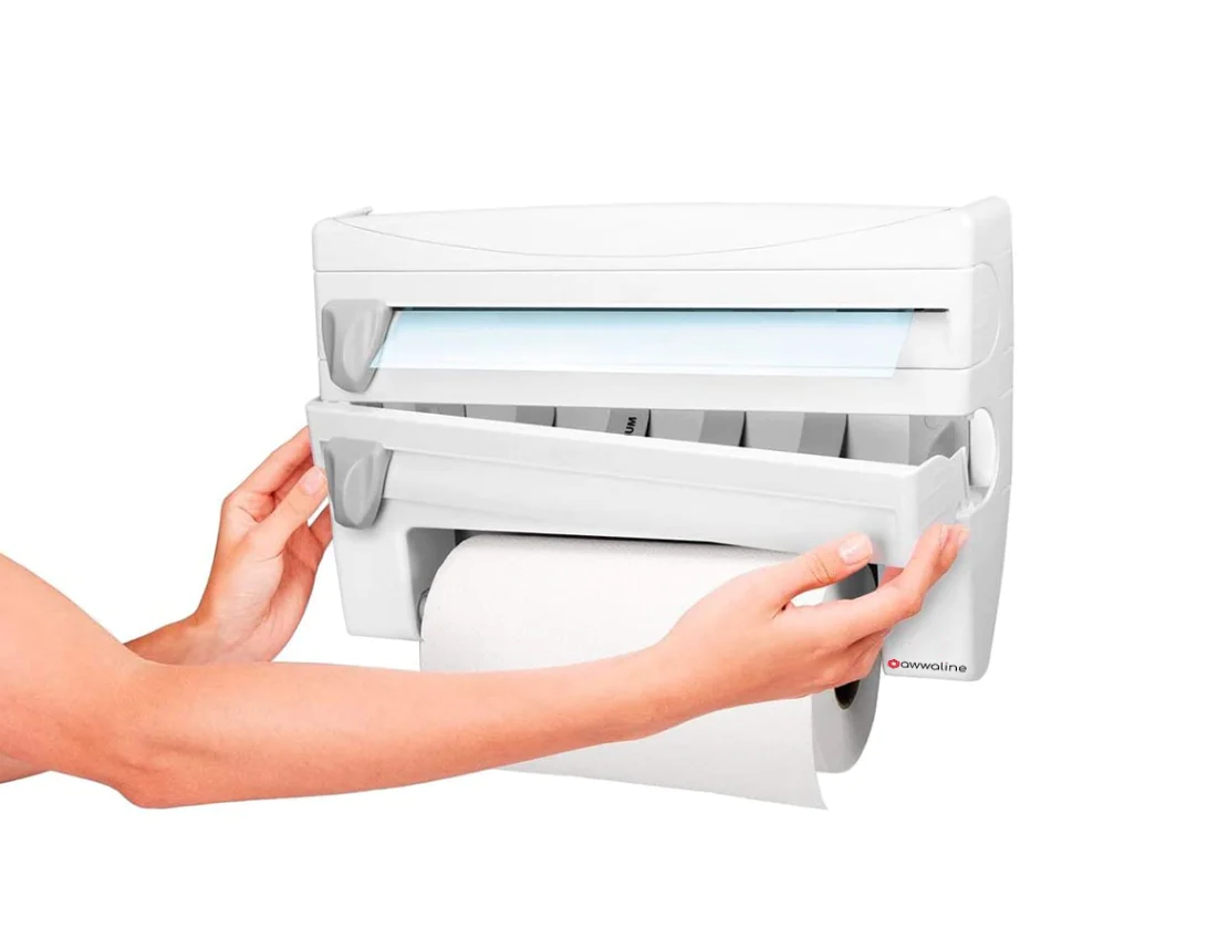 Dispenser de bucatarie 4 in 1 pentru folie alimentara, rola de hartie, folie de aluminiu [4]