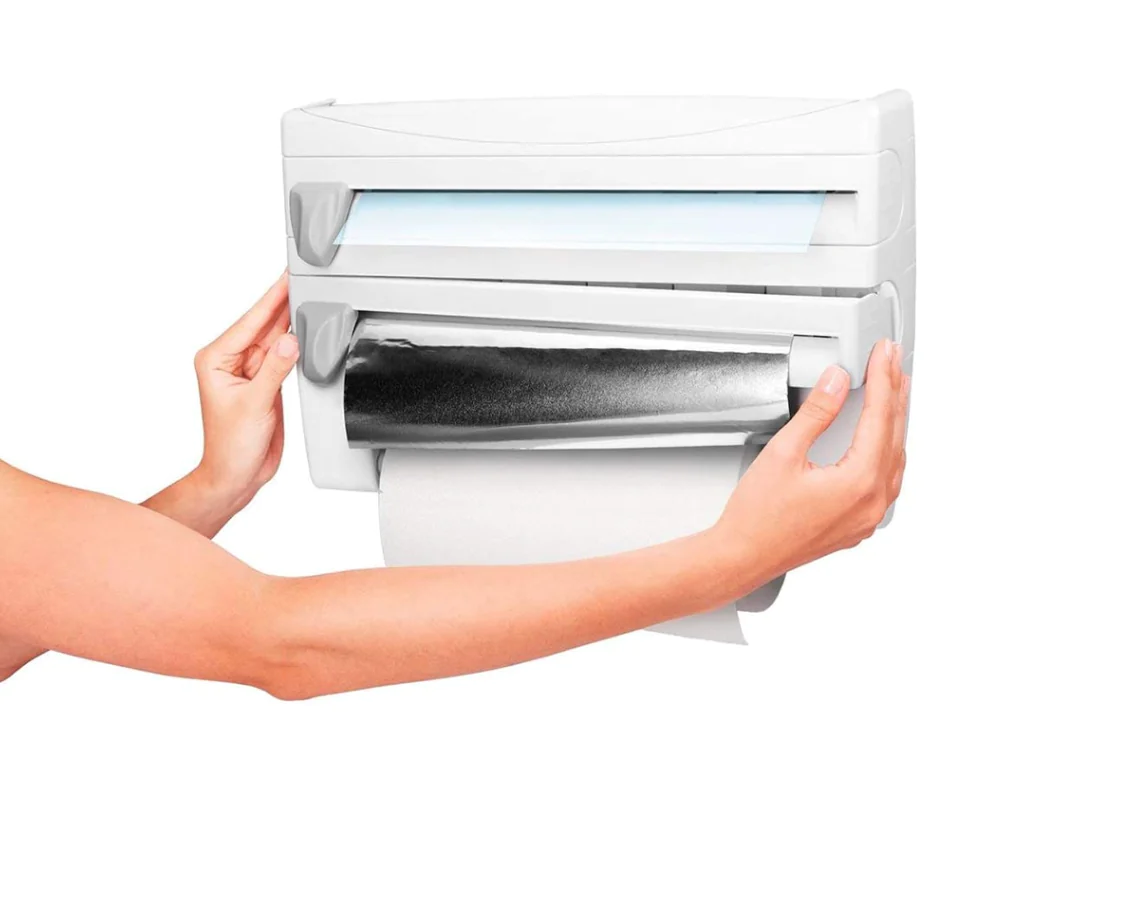 Dispenser de bucatarie 4 in 1 pentru folie alimentara, rola de hartie, folie de aluminiu [5]