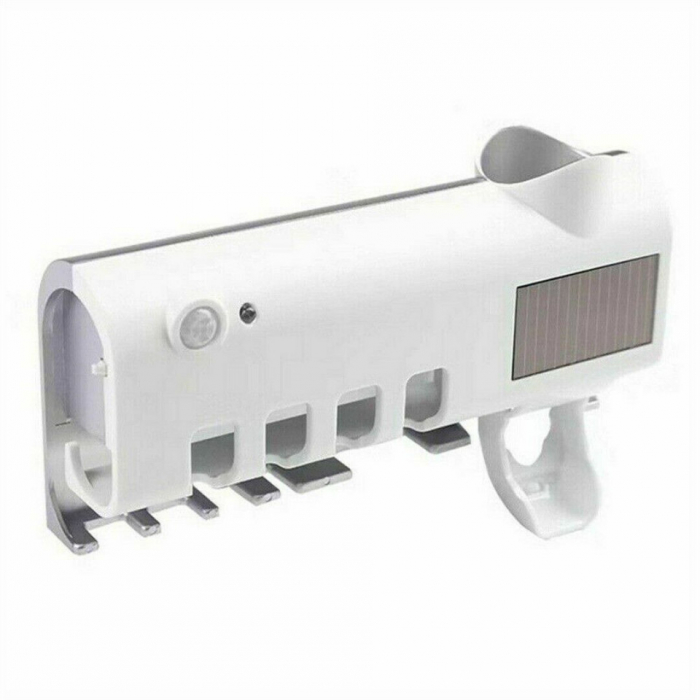 Suport periute de dinti cu Dozator pasta de dinti si Sterilizator UV [6]