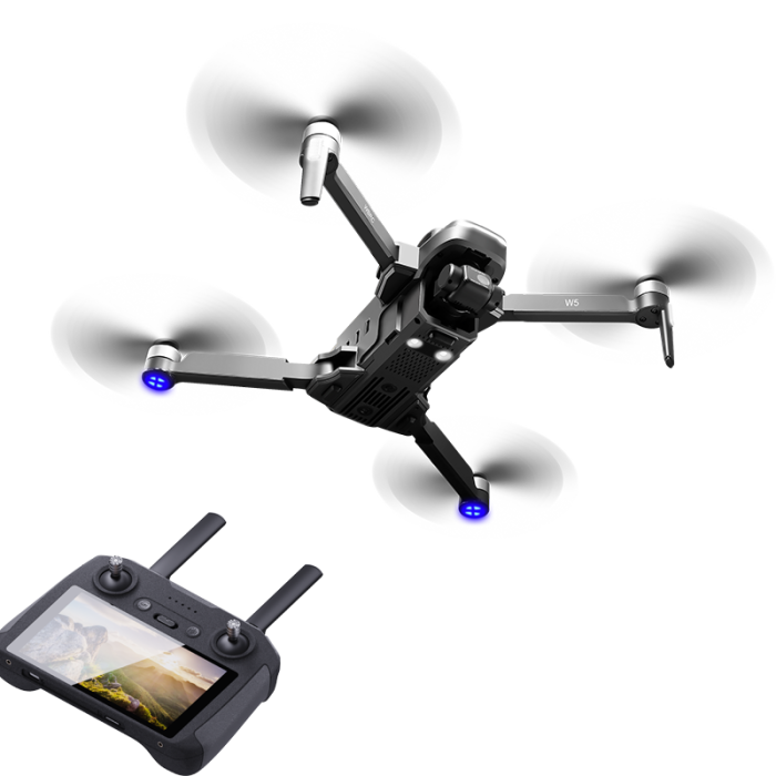 Drona 4K GPS cu Camera Duala, 5G Wi-Fi, Autonomie mare - 45 minute, Telecomanda cu Ecran, W5 [5]