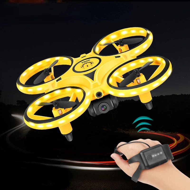 Drona Anti Coliziune cu LED Smart Inteligenta, control din bratara, Quadcopter Smart [1]