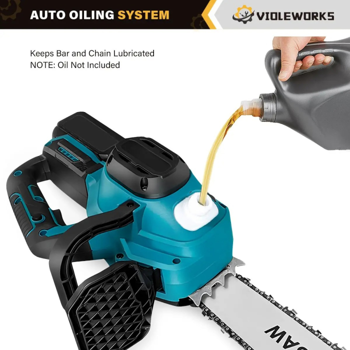 Drujba Electrica fara Fir, 16 inch, cu 2 Acumulatori 48V 6Ah, Motor Brushless, 2300W, Ungere Automata, Taiere 40 cm [3]