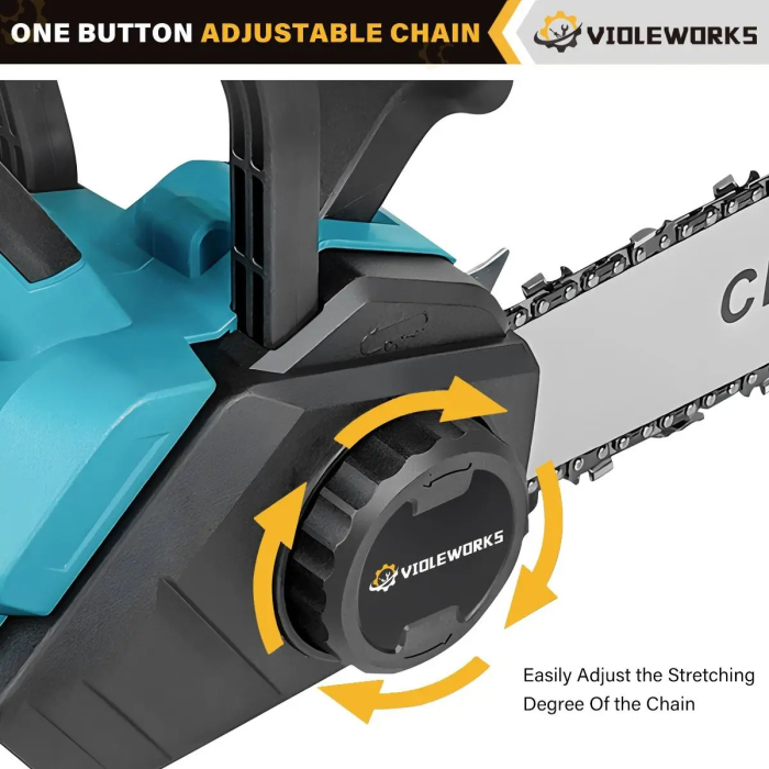 Drujba Electrica fara Fir, 16 inch, cu 2 Acumulatori 48V 6Ah, Motor Brushless, 2300W, Ungere Automata, Taiere 40 cm [5]