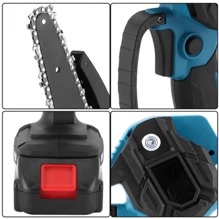 Drujba Fierastrau cu Acumulator 24V, lama 6 inch/15 cm, 2 lanturi, fara fir, portabil [7]