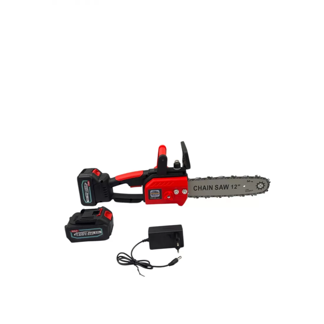 Drujba German Meister cu 2 Acumulatori 128V 8AH, Sistem ungere lant, Lama 12 inch [2]