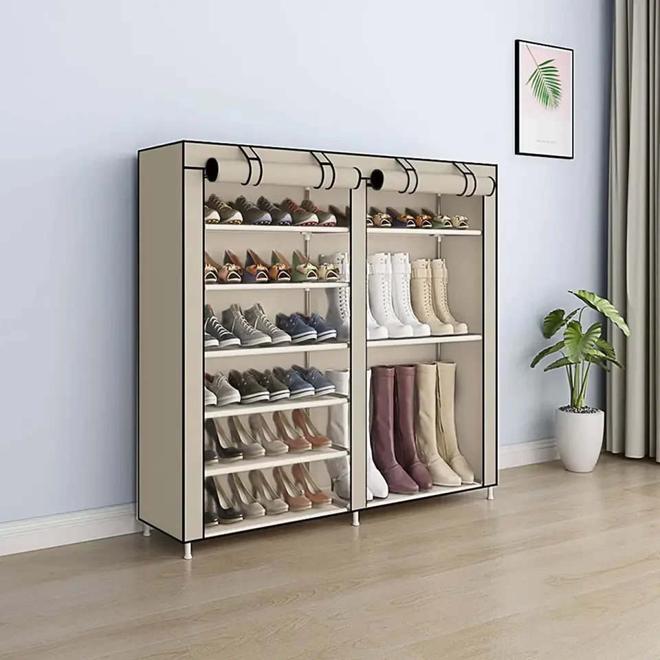 Dulap dublu textil pentru pantofi, 118 x 30 x 120 cm [7]