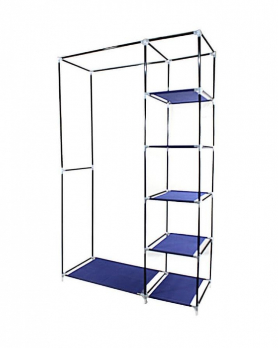 Dulap pentru Haine, Dressing din panza, schelet metalic, 105x45x170 cm [12]