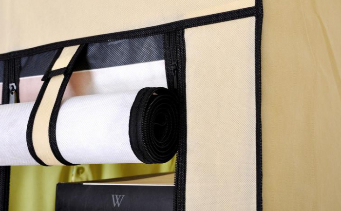 Dulap pentru Haine, Dressing din panza, schelet metalic, 105x45x170 cm [9]