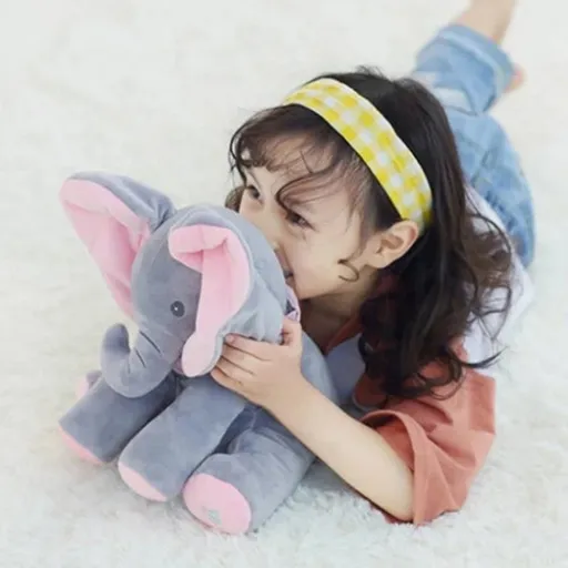 Elefant Interactiv din Plus - Jucarie vorbitoare, cantatoare si cu urechi ce se misca [5]