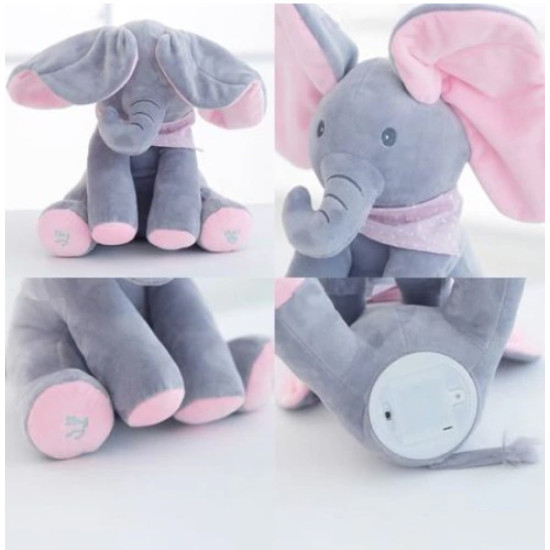 Elefant Interactiv din Plus - Jucarie vorbitoare, cantatoare si cu urechi ce se misca [7]