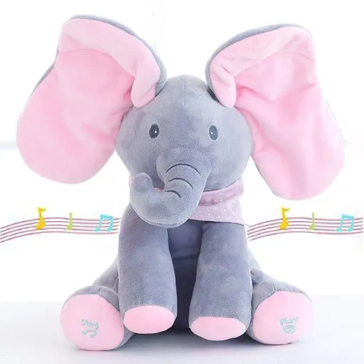 Elefant Interactiv din Plus - Jucarie vorbitoare, cantatoare si cu urechi ce se misca [4]
