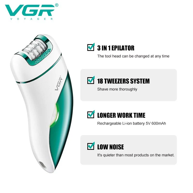 Epilator Electric 3 in 1 Portabil, VGR V-731 [4]