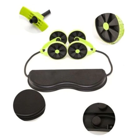 Extensor Fitness cu suport pentru genunchi, negru/verde, Revoflex Xtreme [2]