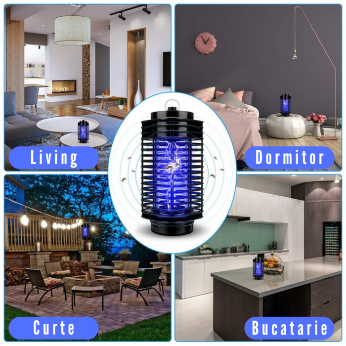Felinar Electric 360° UV impotriva Insectelor, Tantarilor - LAMPA MOSQUITO [5]