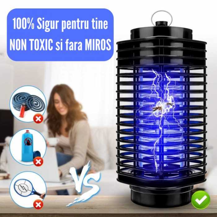 Felinar Electric 360° UV impotriva Insectelor, Tantarilor - LAMPA MOSQUITO [8]