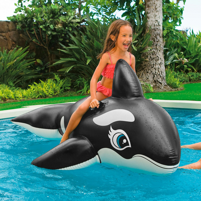 Figurina gonflabila tip colac, model balena, pentru plaja sau piscina, 193 x 119 cm [2]