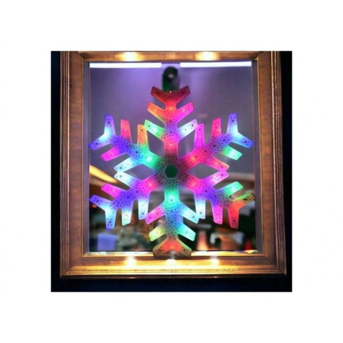 Figurina luminoasa in forma de Fulg, Brad, Mos, Ren, Lumina Multicolora, 50 cm [8]