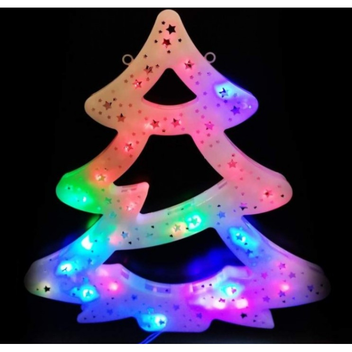 Figurina luminoasa in forma de Fulg, Brad, Mos, Ren, Lumina Multicolora, 50 cm [1]