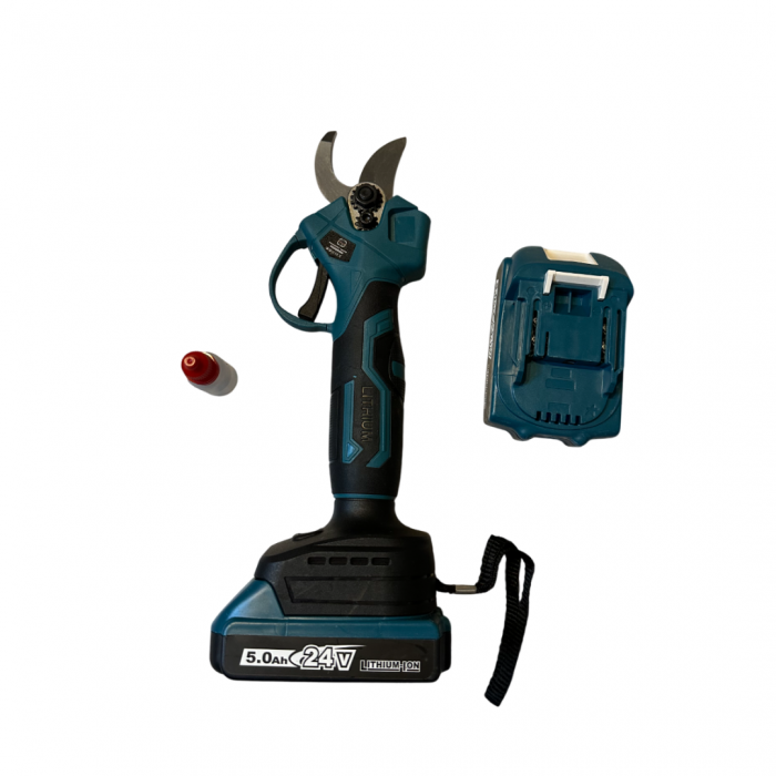 Foarfeca Electrica cu 2 Acumulatori 24V 5AH, pentru vie, crengi, 2 trepte de taiere, German Meister [4]