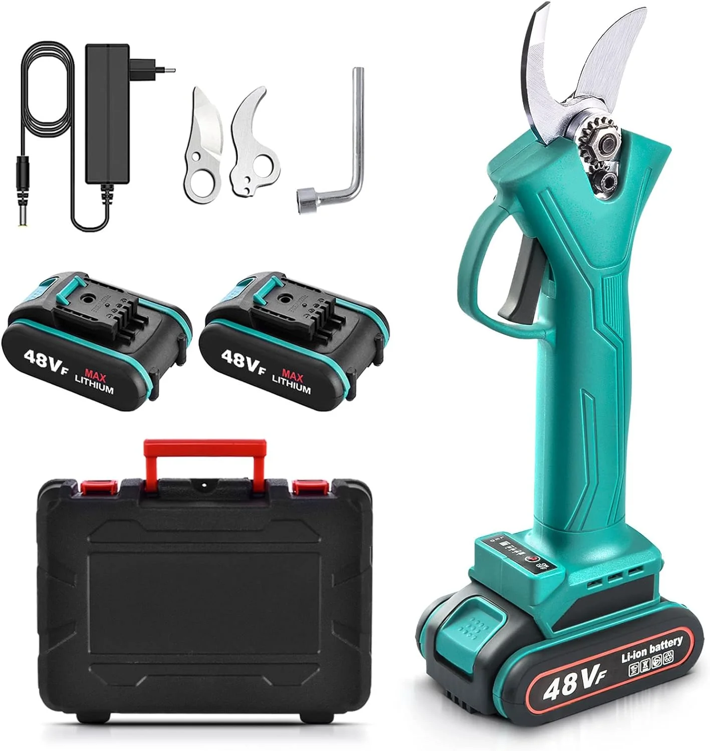 Foarfeca Electrica cu 2 Acumulatori 24V, pentru vie, pomi si crengi, 2 Trepte de Taiere [1]