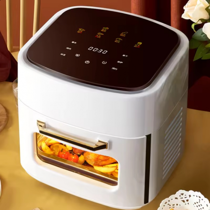 Friteuza AirFryer 15L, Afisaj Digital, Cuptor cu aer cald, Fara ulei, 1400W, Capacitate mare [2]
