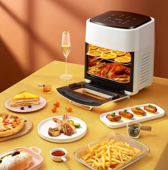 Friteuza AirFryer 15L, Afisaj Digital, Cuptor cu aer cald, Fara ulei, 1400W, Capacitate mare [4]