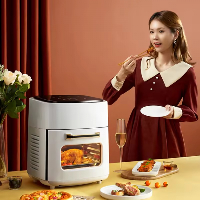 Friteuza AirFryer 15L, Afisaj Digital, Cuptor cu aer cald, Fara ulei, 1400W, Capacitate mare [5]