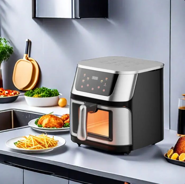 Friteuza cu aer, 10L Capacitate, 3000W, Afisaj Digital, LCD Touch, cu geam, SonyMax [9]