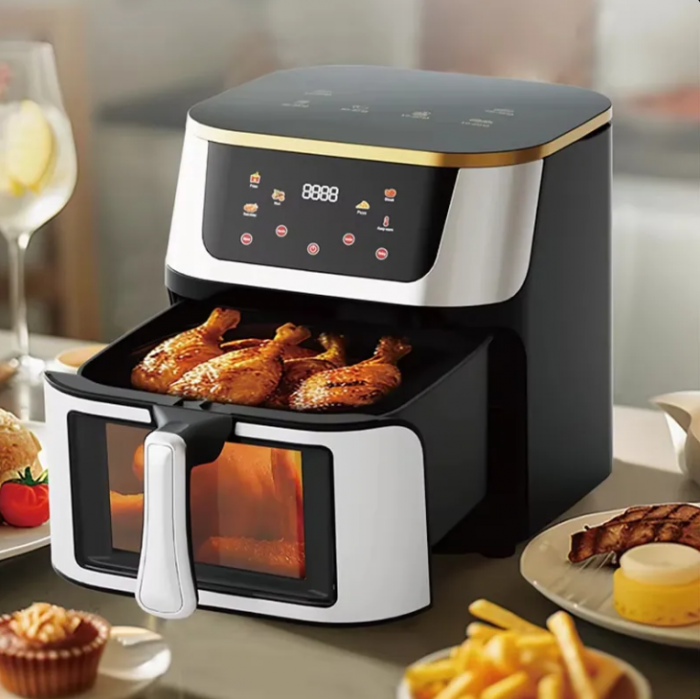 Friteuza cu aer, 10L Capacitate, 3000W, Afisaj Digital, LCD Touch, cu geam, SonyMax [6]