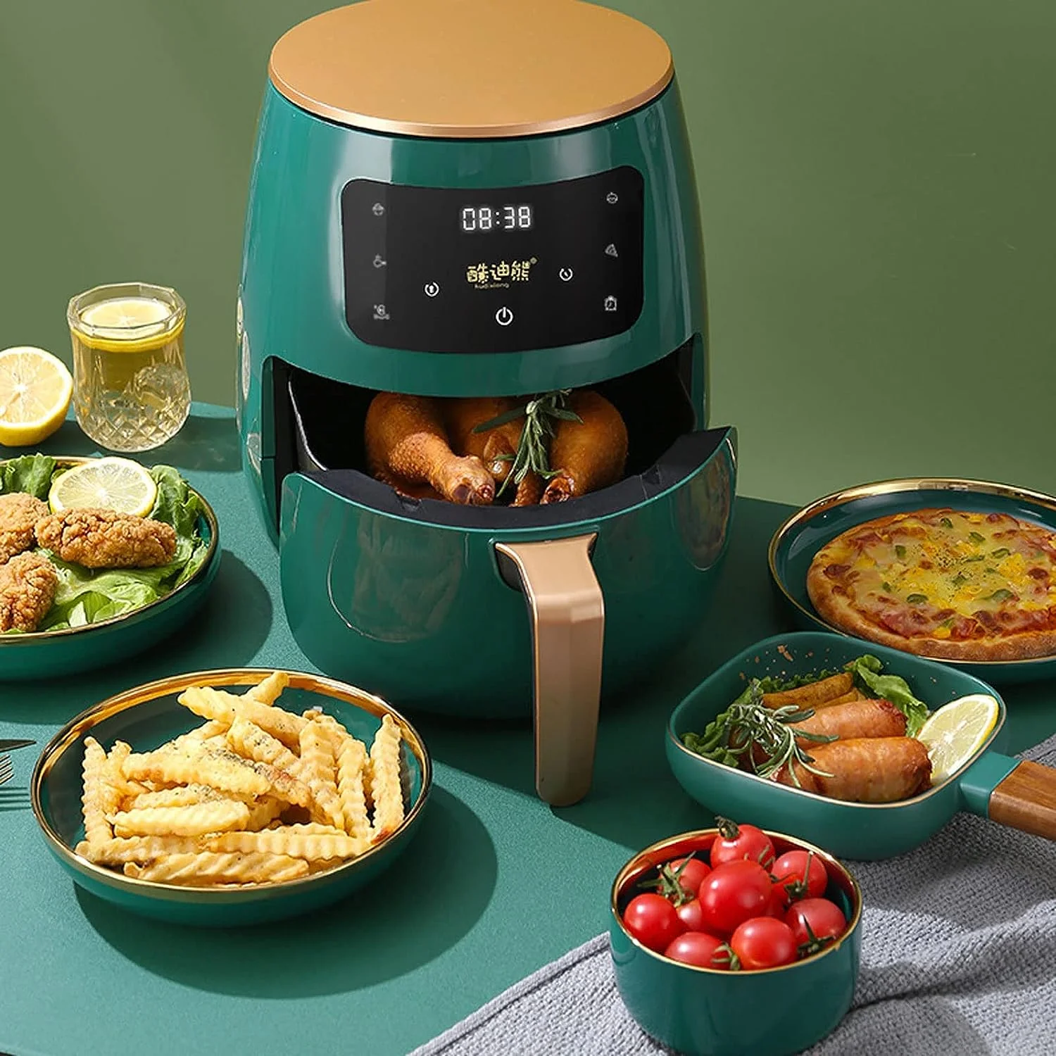 Friteuza cu aer cald 6 Litri, S-18 Air Fryer, 2400W, afisaj digital, LCD Touch control [4]