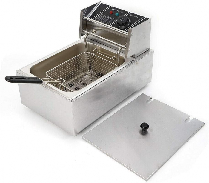 Friteuza electrica pentru cartofi, crispy, nuggets, Capacitate 6 litri sau 12 litri [3]