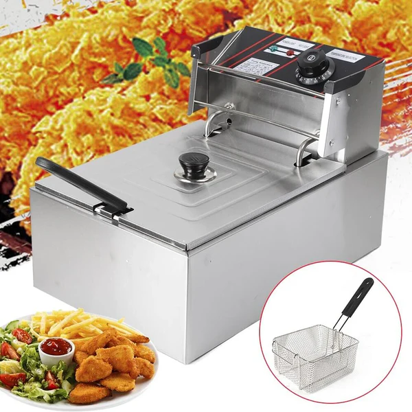 Friteuza electrica pentru cartofi, crispy, nuggets, Capacitate 6 litri sau 12 litri [2]