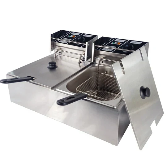 Friteuza electrica pentru cartofi, crispy, nuggets, Capacitate 6 litri sau 12 litri [8]